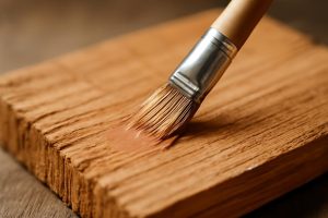 plan-proche-bois-peinture-pinceau