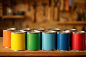 pots-peinture-colores-etageres-atmosphere-acueillante