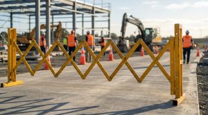 Barrière accordéon sur chantier : utilisation, avantages et conseils d'achat