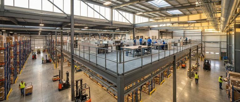 Mezzanines industrielles : optimiser l&rsquo;espace en entrepôt et atelier en contexte B2B