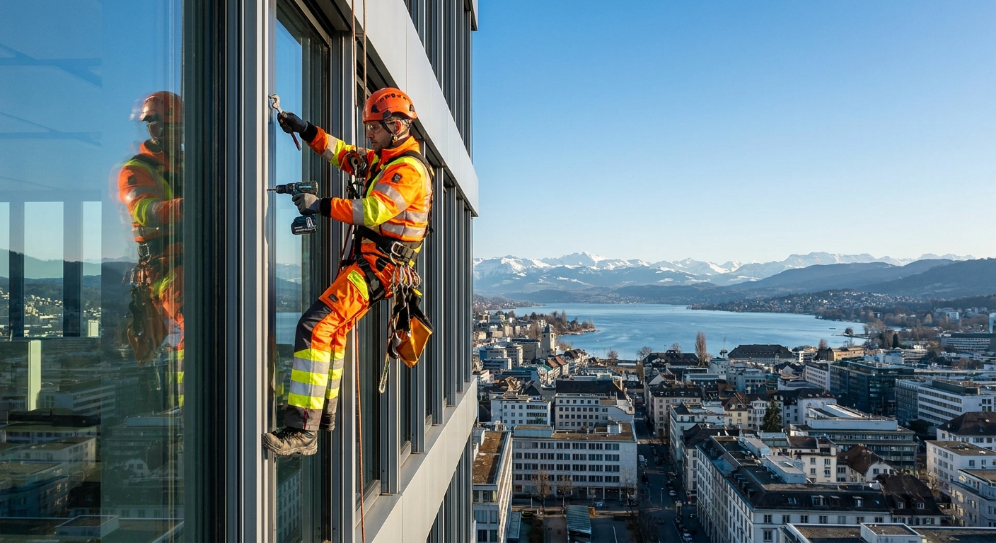 Entretien, nettoyage et réparation en hauteur : les missions des cordistes en Suisse