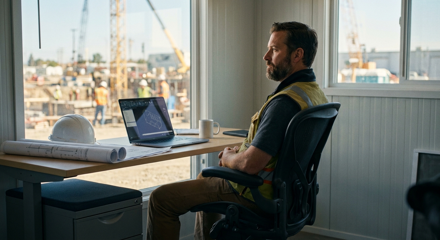 Ergonomie au bureau de chantier : comment préserver la santé de ceux qui travaillent assis